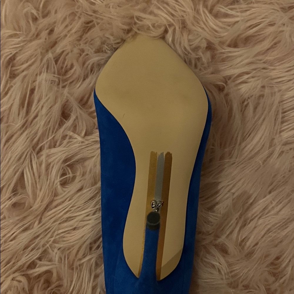 Sam Edelman Cobalt Blue Suede Pointed-Toe Pumps - Picture 4 of 4